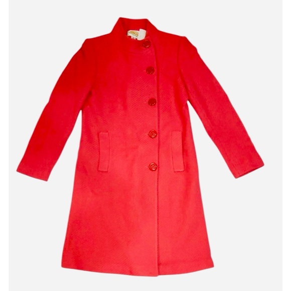 Talbots Salmon/Pink Wool Blend Car Coat Size 8P - Picture 6 of 6